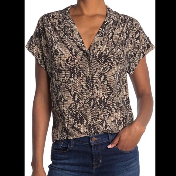 Veronica Beard Tops - Veronica Beard Merci Python Print Silk Blouse